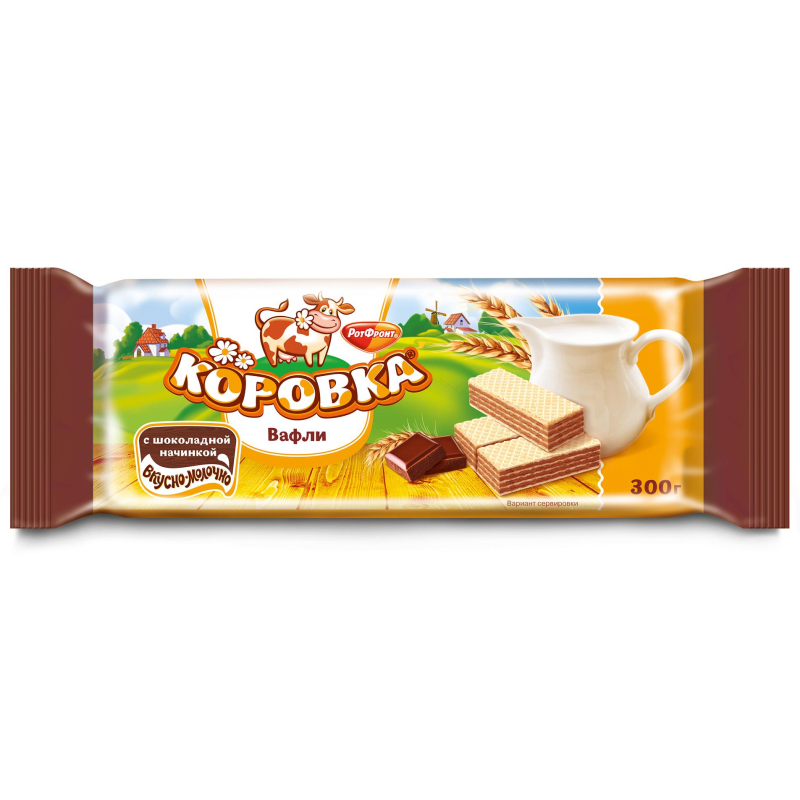 Вафли Коровка с шоколадной начинкой 300г 2шт 826₽