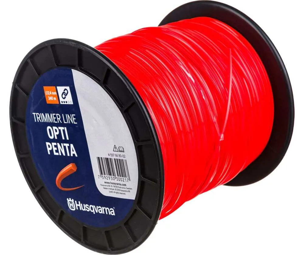 

Леска для триммера прямая пятиугольник 3,3 мм Husqvarna Opti penta 5976690-30 75 м, Оранжевый, Opti Penta