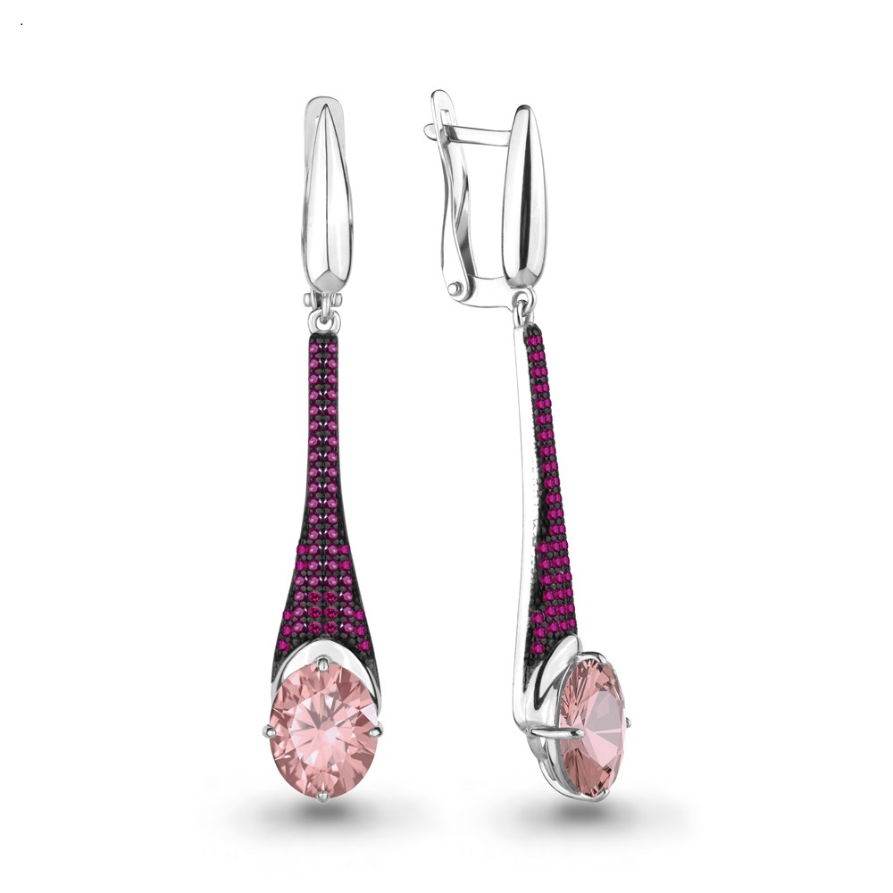 

Серьги из серебра с корундом Aquamarine 4702590В_925_р, 4702590В_925_р