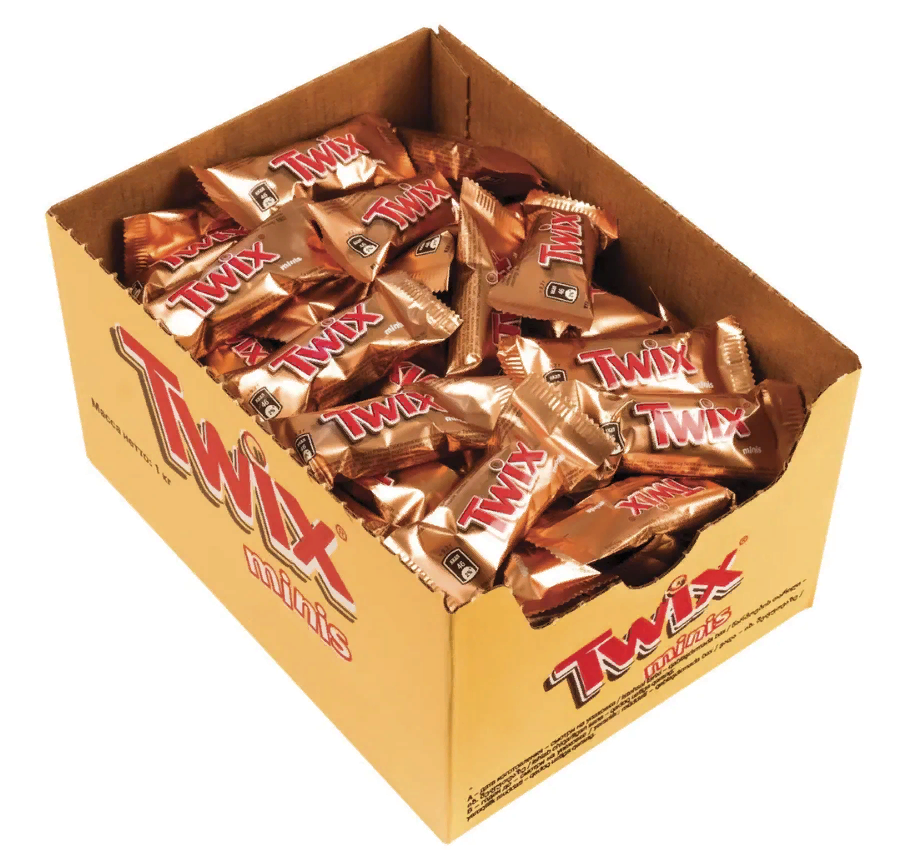 Конфеты шоколадные TWIX minis, весовые, 1 кг, картонная упаковка, 57237