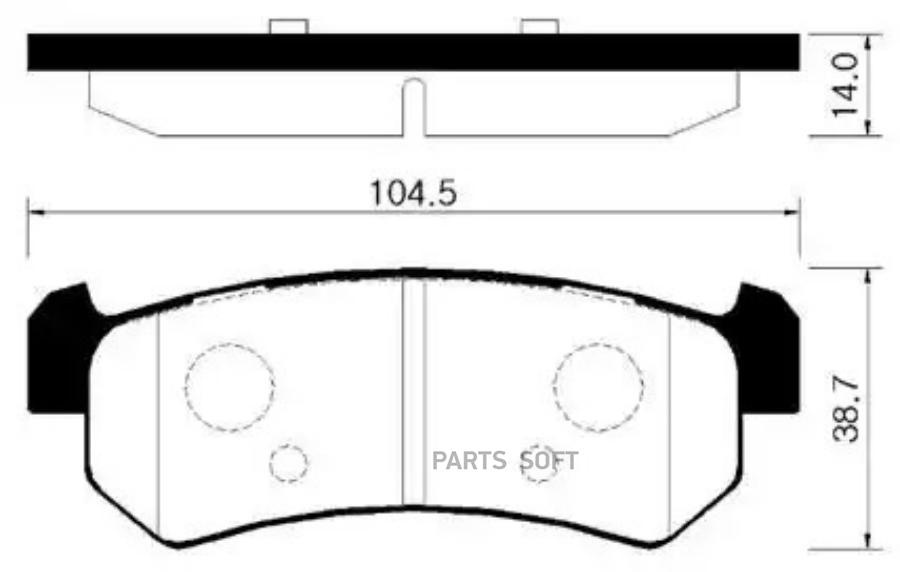 

Колодки тормозные дисковые задн CHEVROLET: LACETTI 02-, OPTRA 04-06 \ DAEWOO: L HSB HP2014