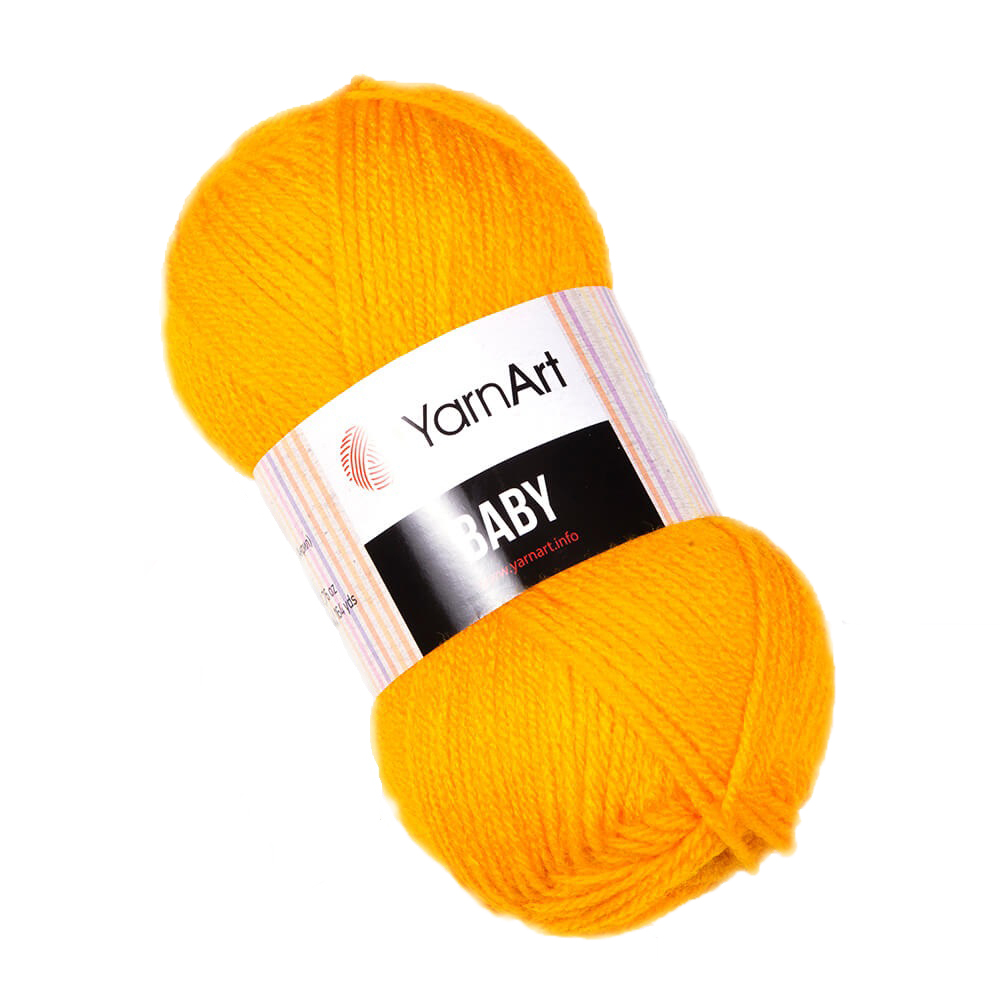 

Пряжа YarnArt Baby 850374 цвет оранжевый, акрил 100% (2 мотка), Baby