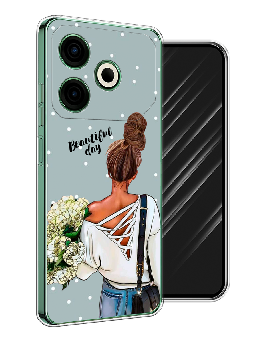 

Чехол Awog на Tecno Pova 6 Neo "Beautiful day", Голубой;коричневый;бежевый, 309050-1