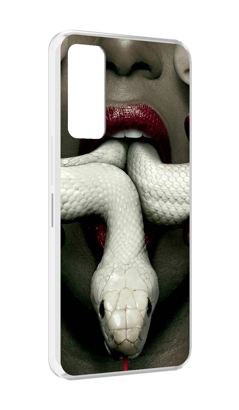 

Чехол MyPads белая-змея для TCL 30 / TCL 30 5G / TCL 30+ plus, Прозрачный, Tocco