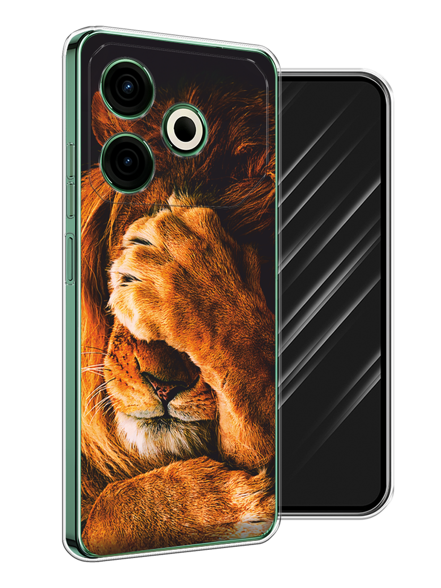 

Чехол Awog на Tecno Pova 6 Neo "Львиный стыд", Коричневый;черный, 309050-1