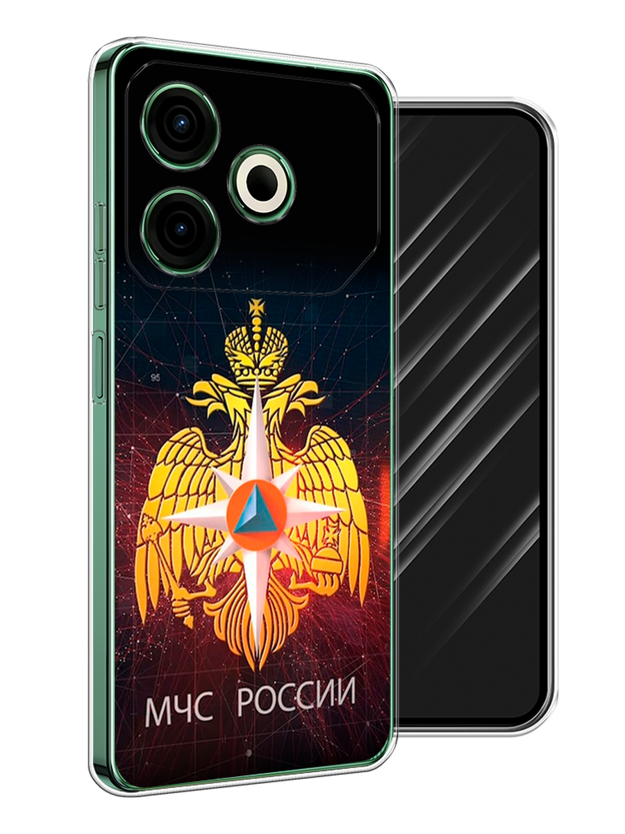 

Чехол Awog на Tecno Pova 6 Neo "МЧС России", Черный;желтый;красный, 309050-1