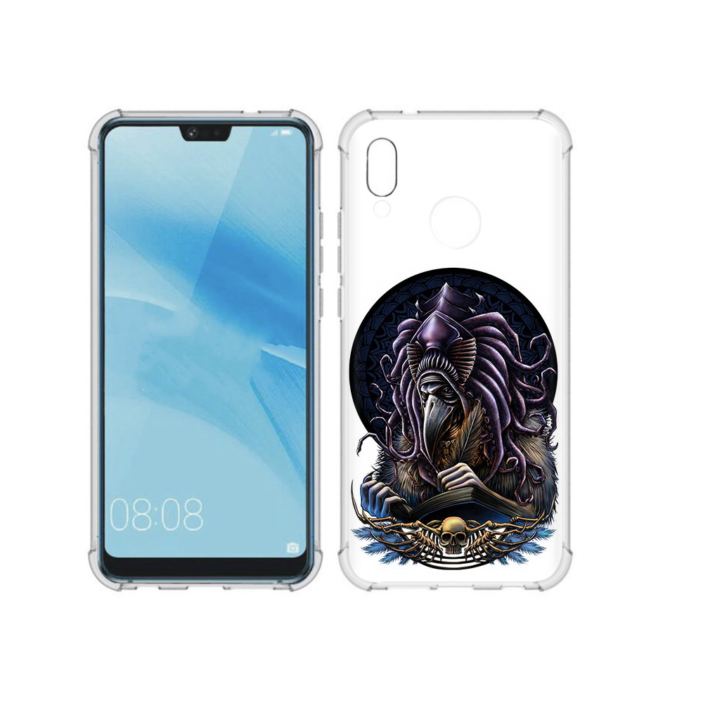 

Чехол MyPads Tocco для Huawei P20 Lite умный ворон (PT130405.51.650), Прозрачный, Tocco