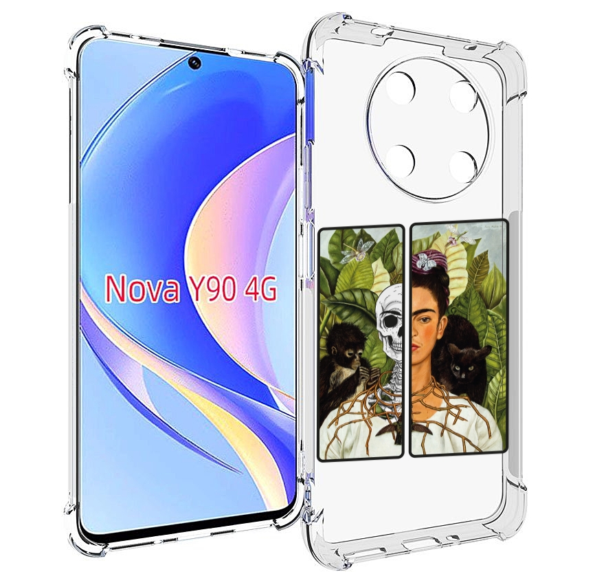 

Чехол MyPads сдвоенная картинка девушка скелет для Huawei Nova Y90 (CTR-LX1), Tocco