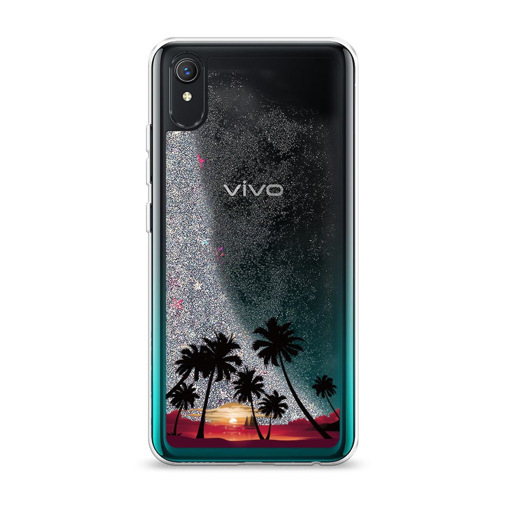 

Чехол Awog на Vivo Y91c/Y1s "Закат и пальмы", Разноцветный, 263291-1