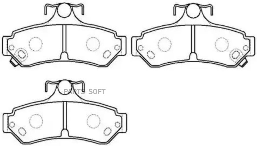 

Колодки тормозные дисковые задн TOYOTA: CAMRY (V50) 2.5I 11- HSB HP5244