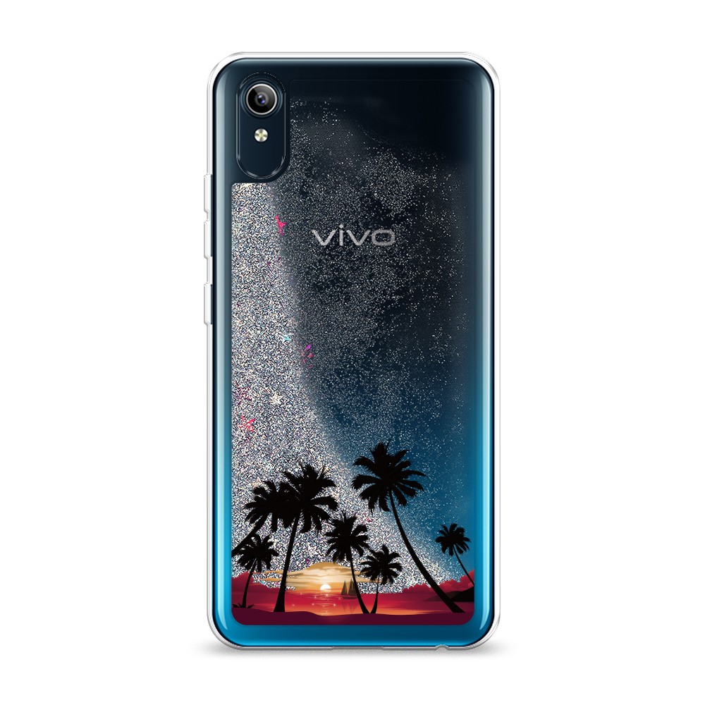 

Чехол Awog на Vivo Y91c/Y1s "Закат и пальмы", Разноцветный, 262891-1