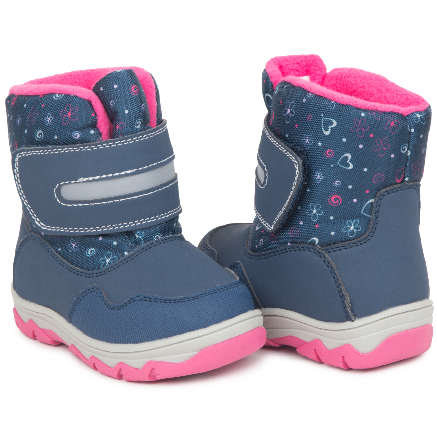 фото Ботинки для детей kidix bstf20-14 navy fuxia синий 22