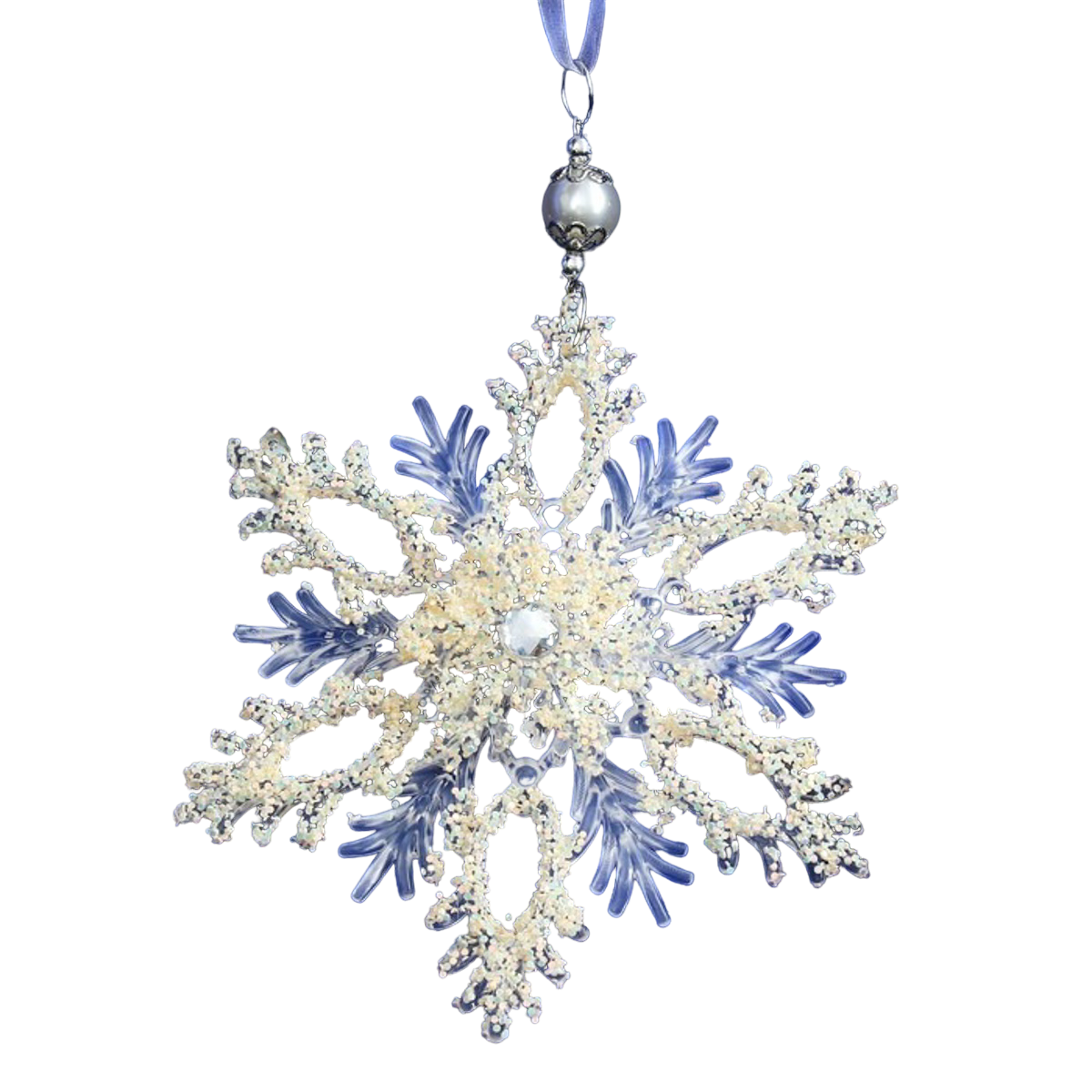 

Елочная игрушка Зимнее волшебство Узорчатая снежинка 3576005 1 шт. серебристый, Узорчатая снежинка