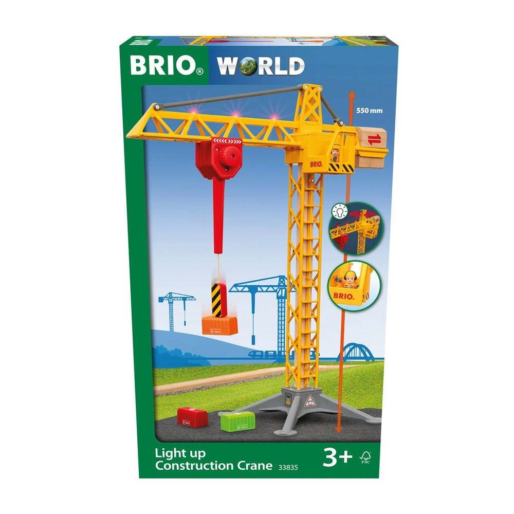 Подъемный кран для деревянной железной дороги BRIO 33835 набор дополнительных рельс mamazatoy для детской деревянной железной дороги 37 элементов
