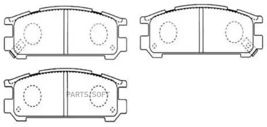 

Колодки тормозные дисковые SUBARU: LEGACY 89-, IMPREZA 92.11- HSB HP8430