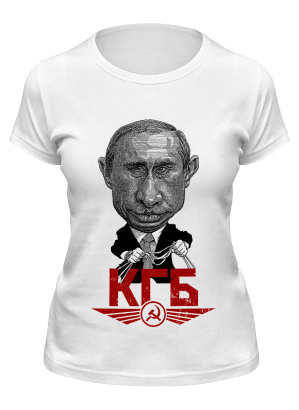 

Футболка женская Printio Putin белая M, Белый, Putin
