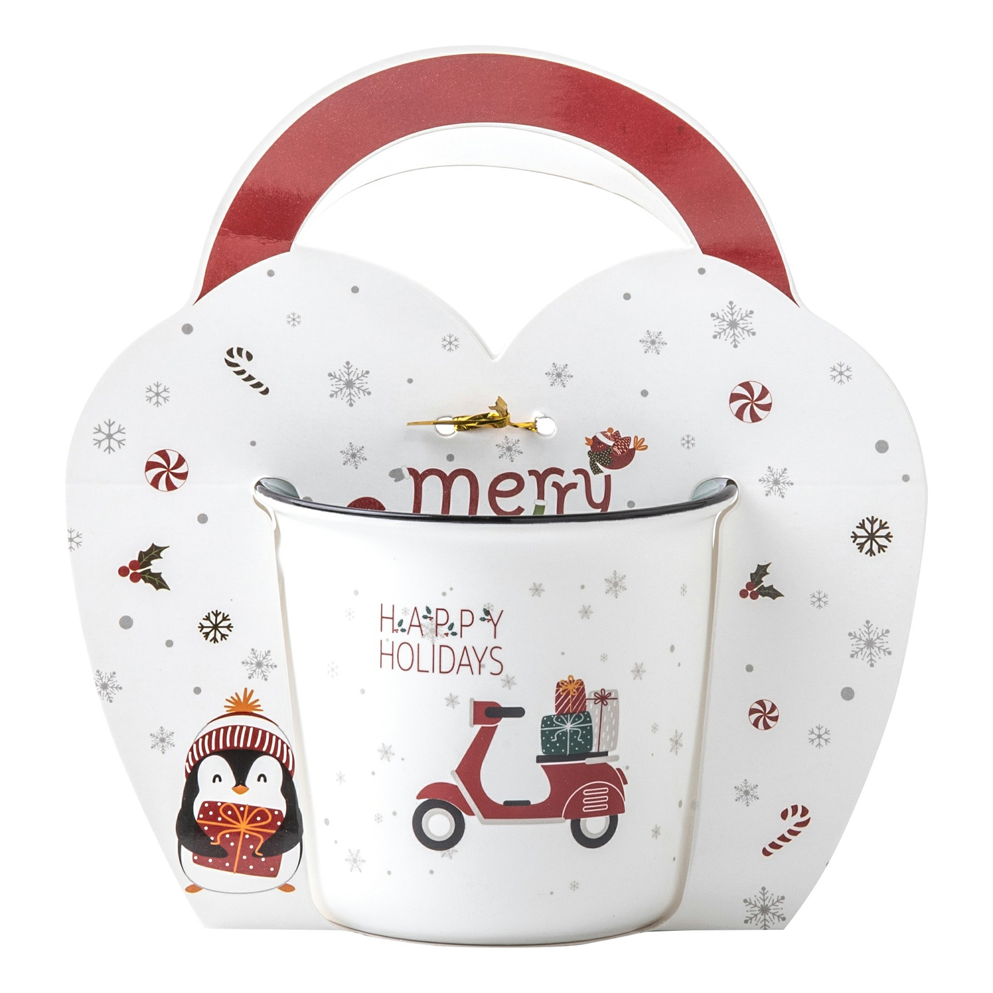 

Кружка для напитков Happy Holiday 350 мл белая