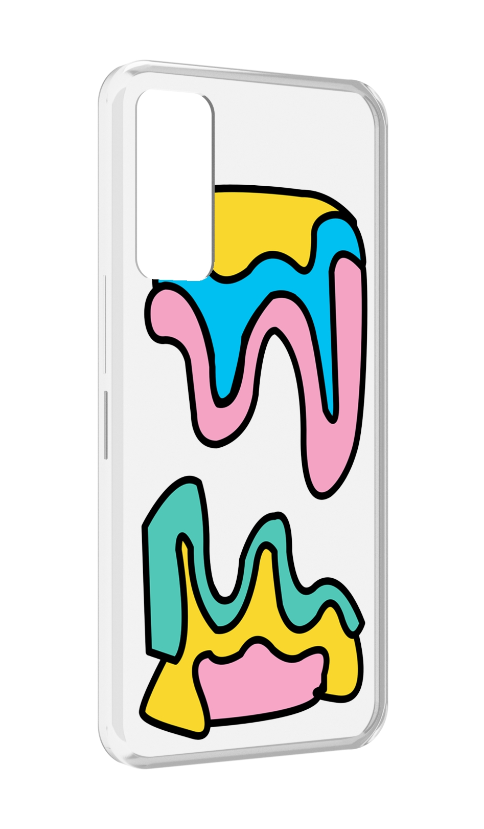 

Чехол MyPads вытекающая-абстракция для TCL 30 / TCL 30 5G / TCL 30+ plus, Прозрачный, Tocco