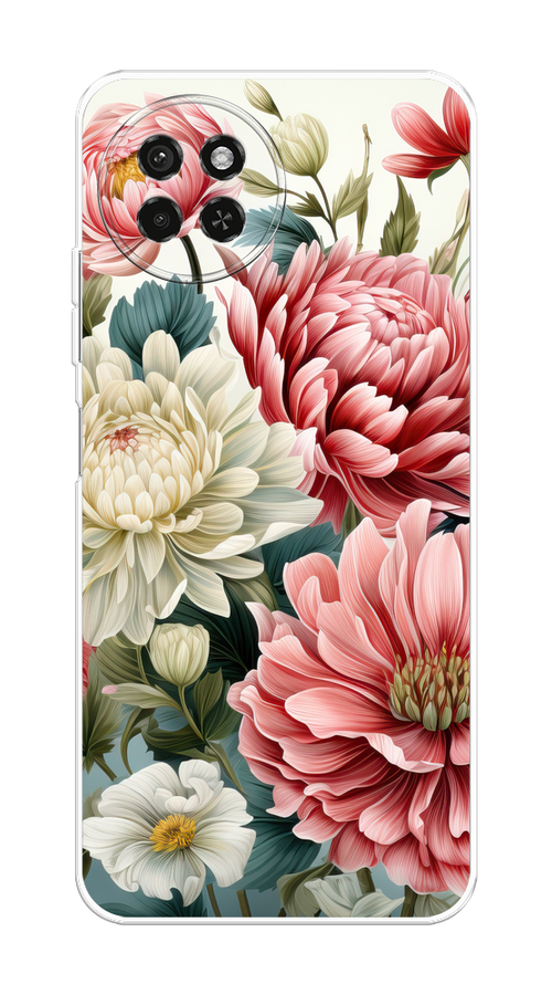 

Чехол на Itel S23 "Садовые цветы рисунок", Розовый;зеленый;белый, 3201450-1