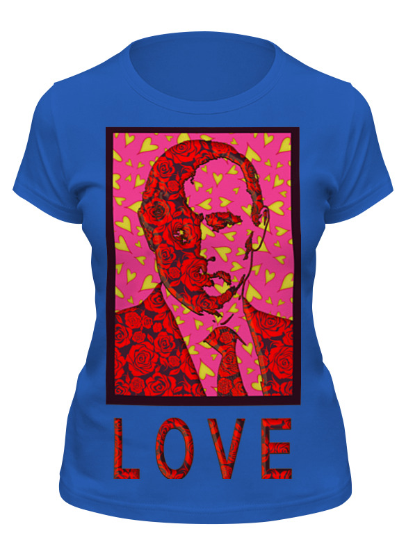 

Футболка женская Printio Valenputin синяя M, Синий, Valenputin