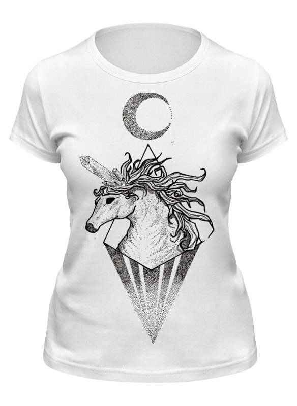 

Футболка женская Printio Единорог (unicorn) белая M, Белый, Единорог (unicorn)
