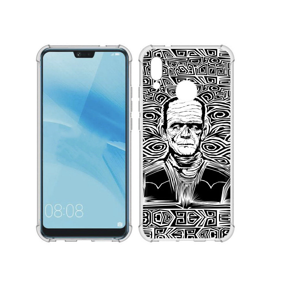 

Чехол MyPads Tocco для Huawei P20 Lite франкенштейн черно белый (PT130405.51.661), Прозрачный, Tocco