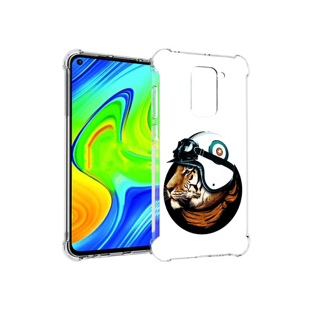 Чехол MyPads Tocco для Xiaomi Redmi Note 9 Тигр в шлеме (PT150805.258.171)