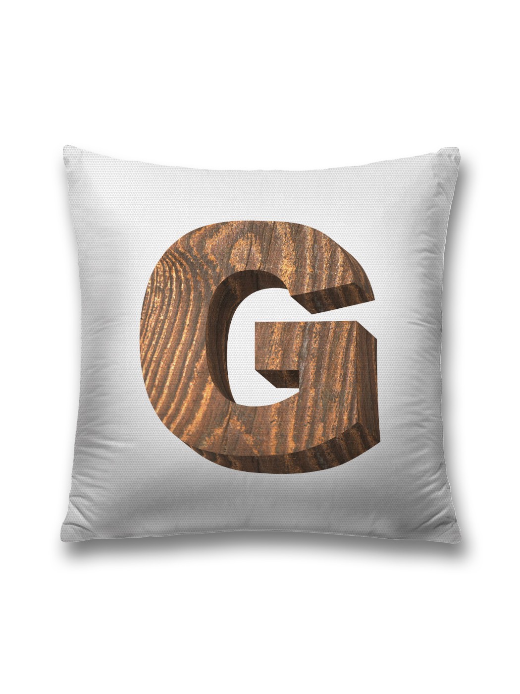 фото Наволочка декоративная joyarty "g из дерева" на молнии, 45x45 см