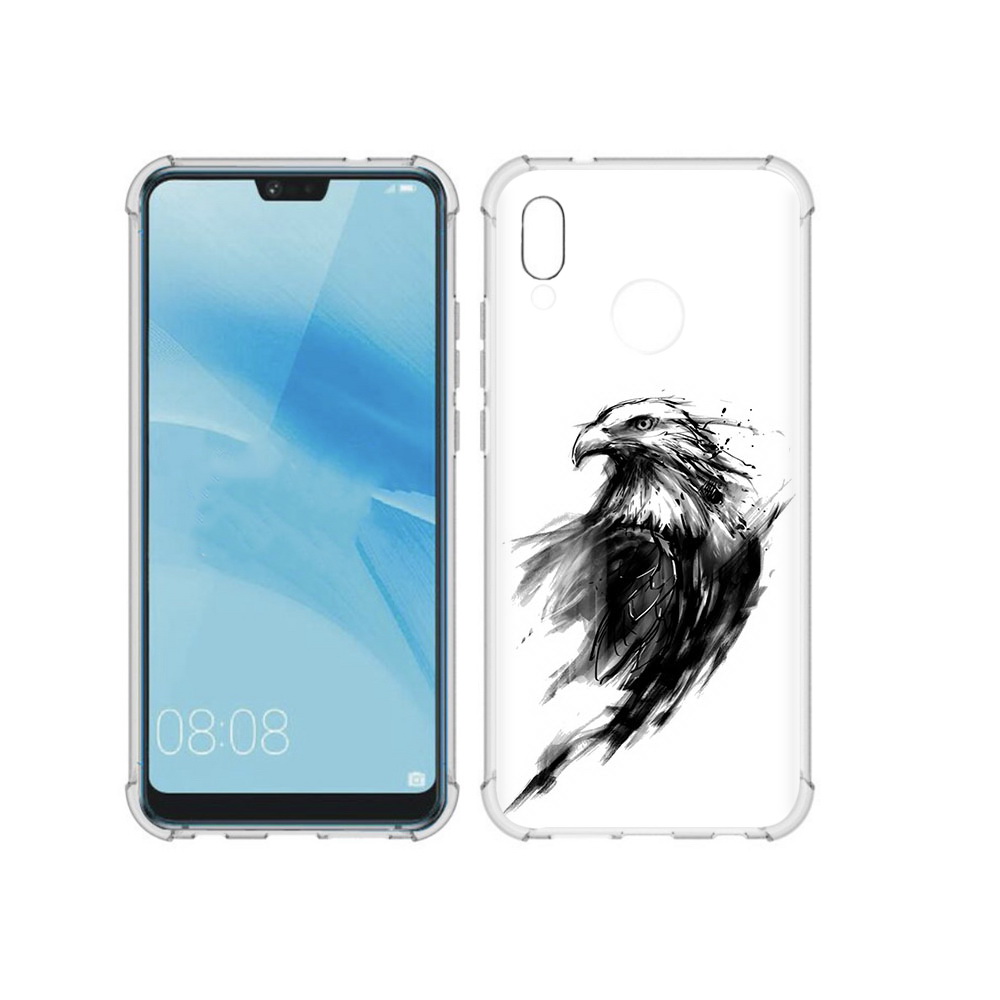 

Чехол MyPads Tocco для Huawei P20 Lite чб птица (PT130405.51.670), Прозрачный, Tocco