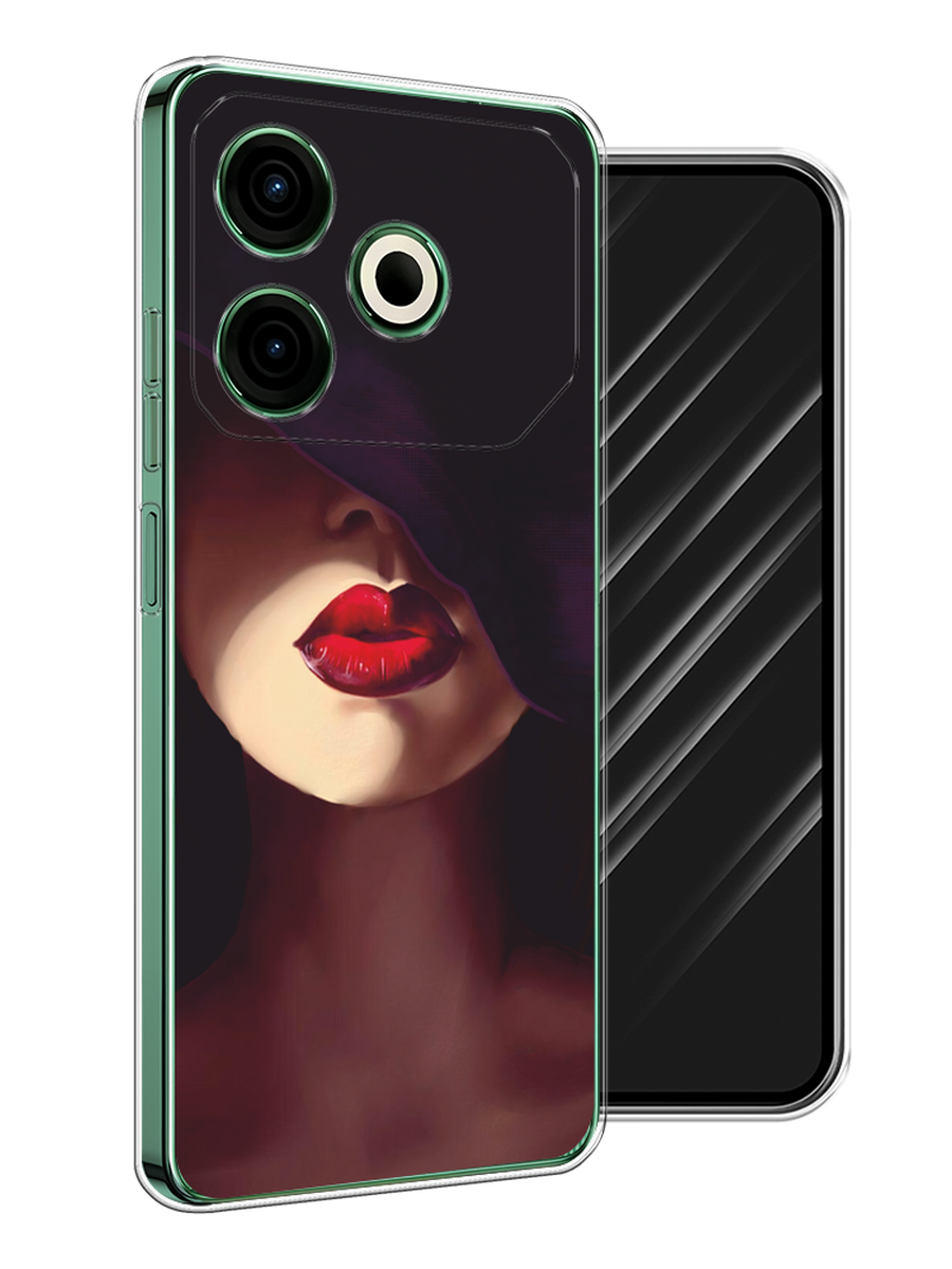 

Чехол Awog на Tecno Pova 6 Neo "Красные губы", Черный;бежевый;красный, 309050-1