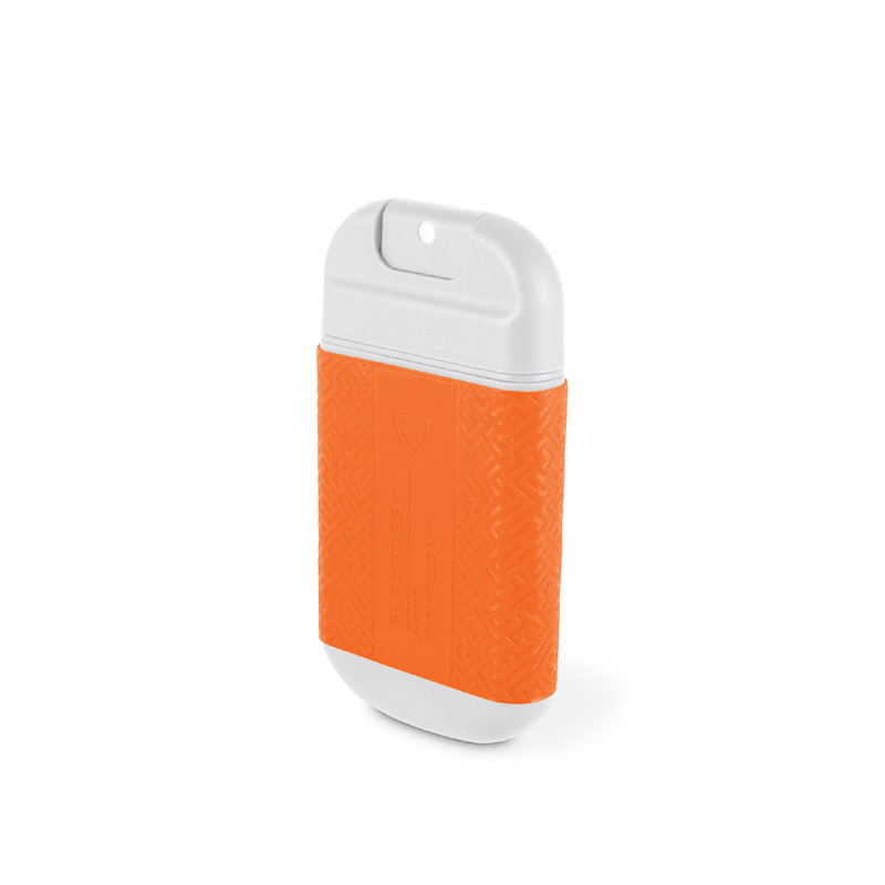 Перезаправляемый карманный атомайзер Flexfresh Dezamine A, наклейка из экокожи, оранжевый flexpocket карман для пропуска или бейджа из экокожи горизонтальный с рулеткой