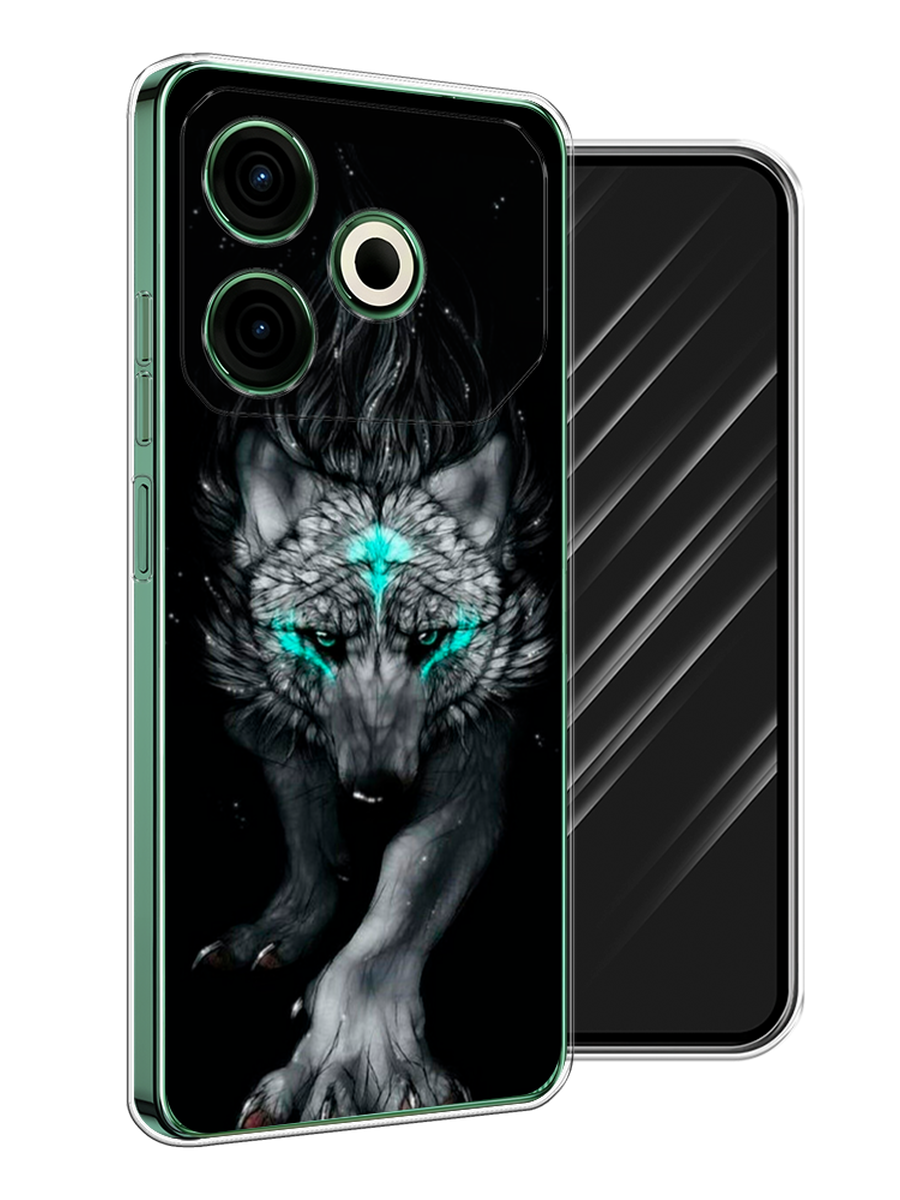 

Чехол Awog на Tecno Pova 6 Neo "Волшебный волк", Черный;серый, 309050-1