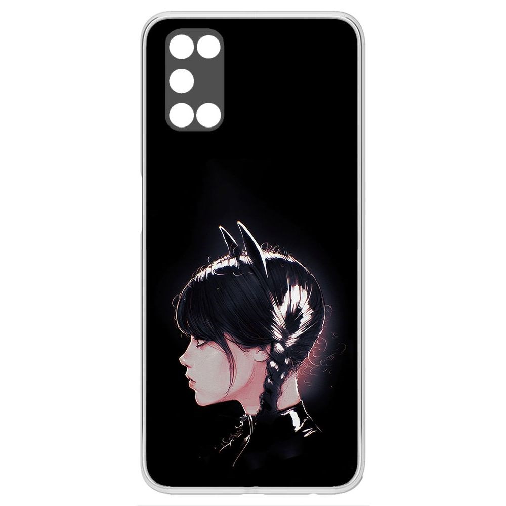 

Чехол-накладка Krutoff Clear Case Уэнсдей Аддамс - Кошка Уэнсдей для Oppo A92