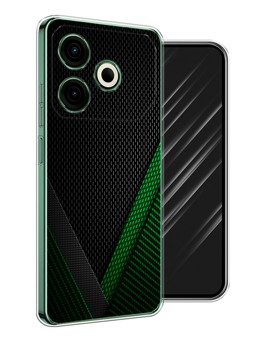 

Чехол Awog на Tecno Pova 6 Neo "Зеленый карбон", Черный;зеленый, 309050-1
