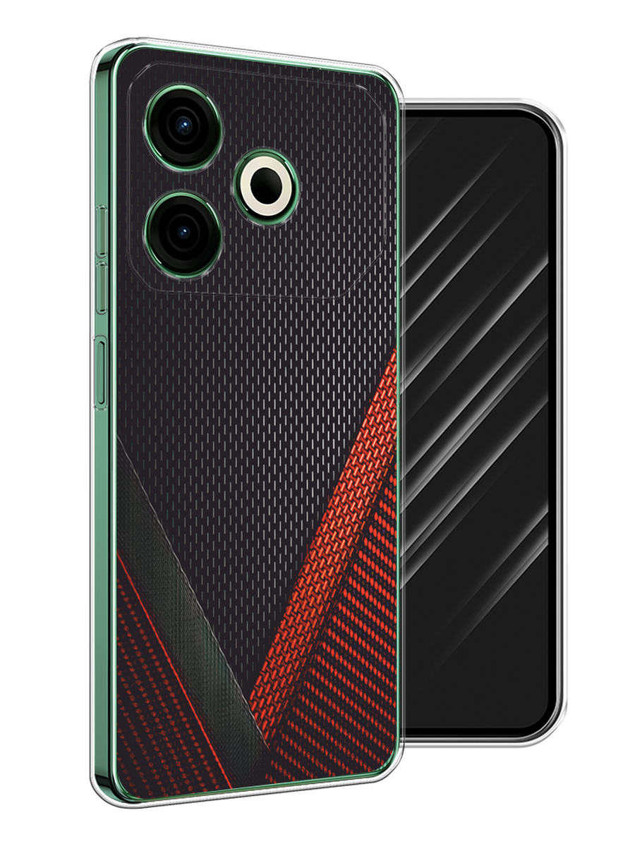 

Чехол Awog на Tecno Pova 6 Neo "Красный карбон", Черный;красный, 309050-1