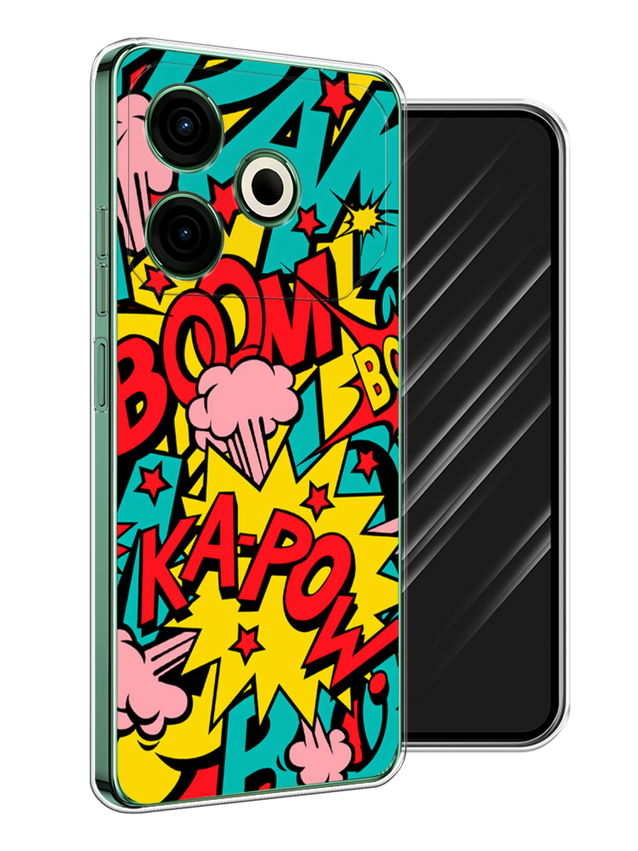 

Чехол Awog на Tecno Pova 6 Neo "Постер pop art", Бирюзовый;желтый;красный, 309050-1