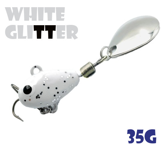 Тейл-Спиннер Uf-Studio Hurricane 35g #White Glitter