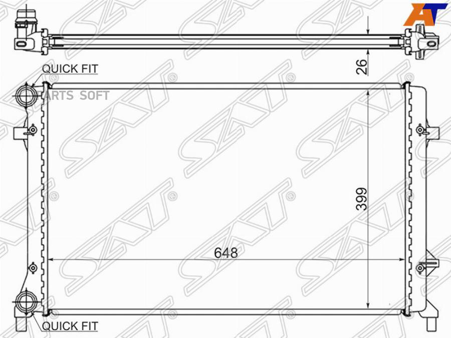 

SAT Радиатор AUDI A3S3 1.61.82.0 03-VW GOLF VJETTACADDY 1.41.62.02.5 05-VW PASSAT B6TOURAN