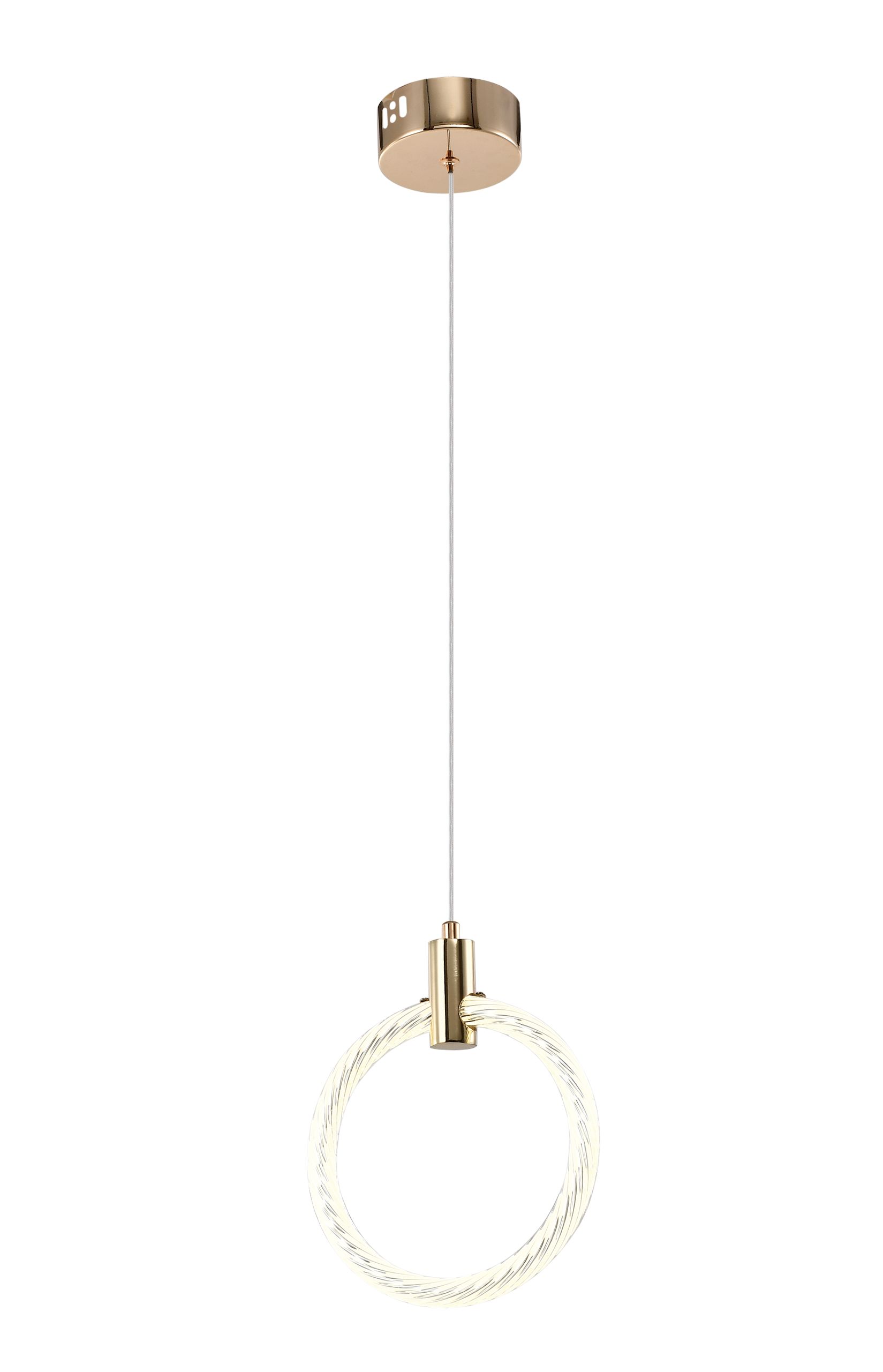 

Люстра подвесная светодиодная Zortes Ringer ZRS.57792.17 LED, 17 Вт, золото, RINGER