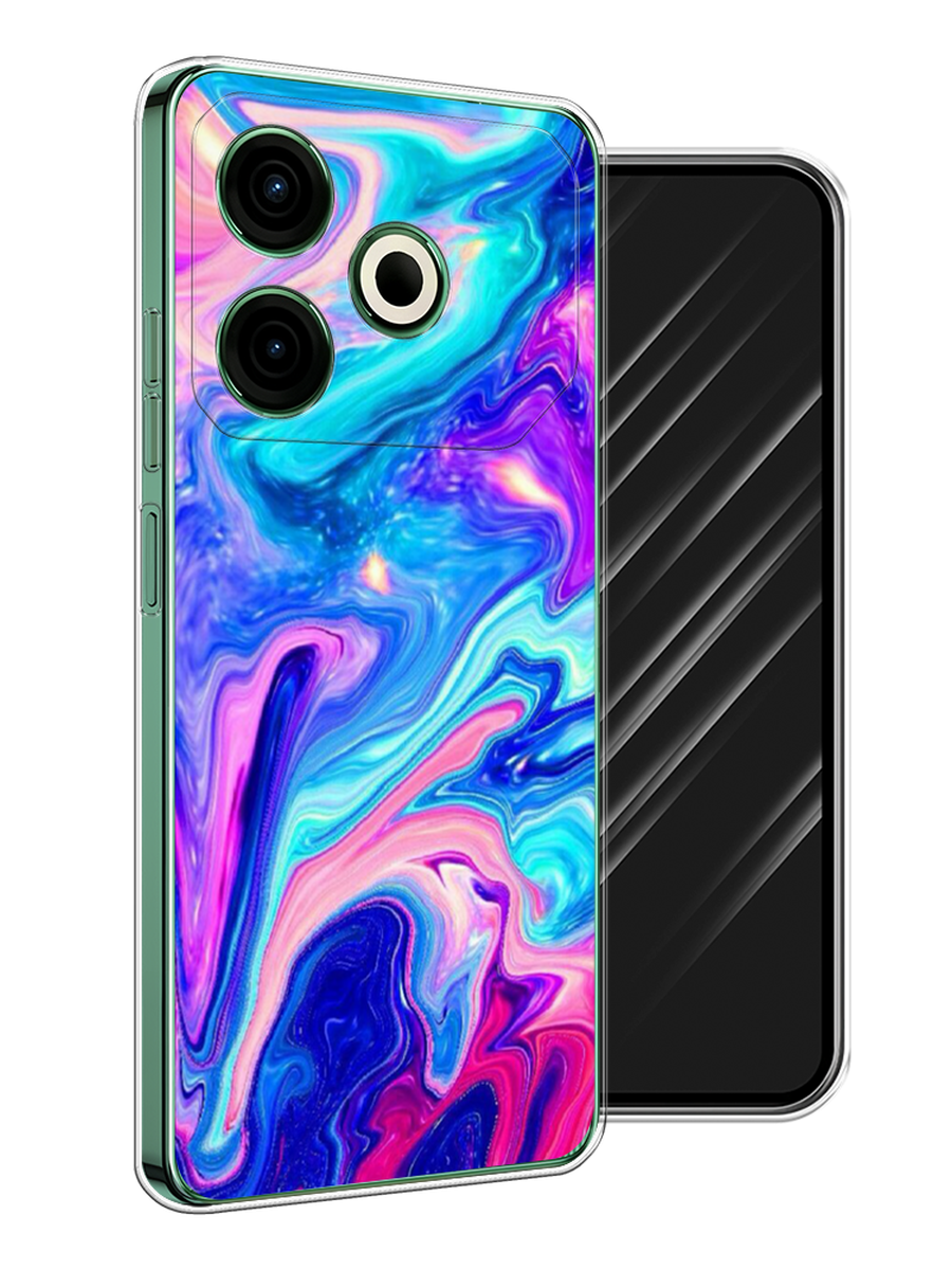 

Чехол Awog на Tecno Pova 6 Neo "Потеки краски", Розовый, 309050-1