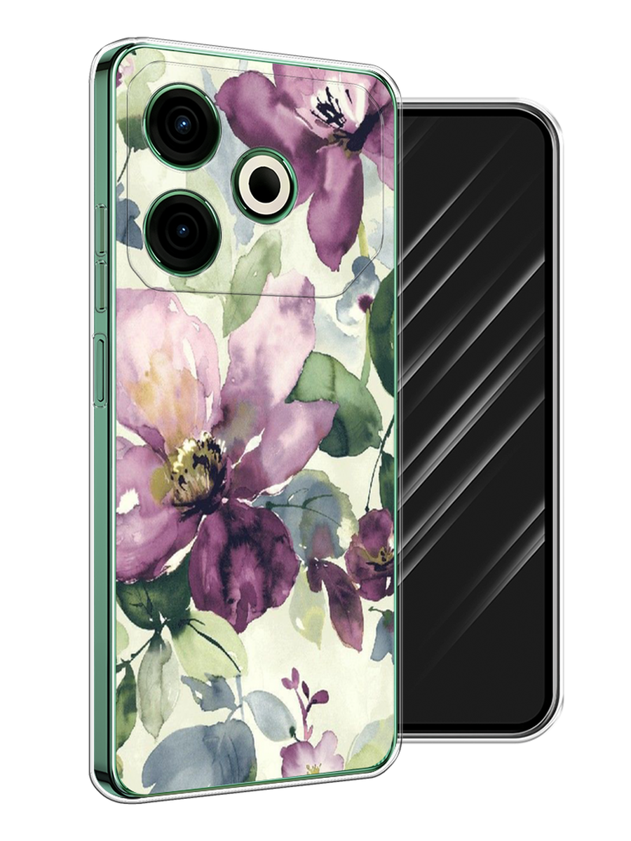

Чехол Awog на Tecno Pova 6 Neo "Сиреневые цветы-акварель", Фиолетовый, 309050-1