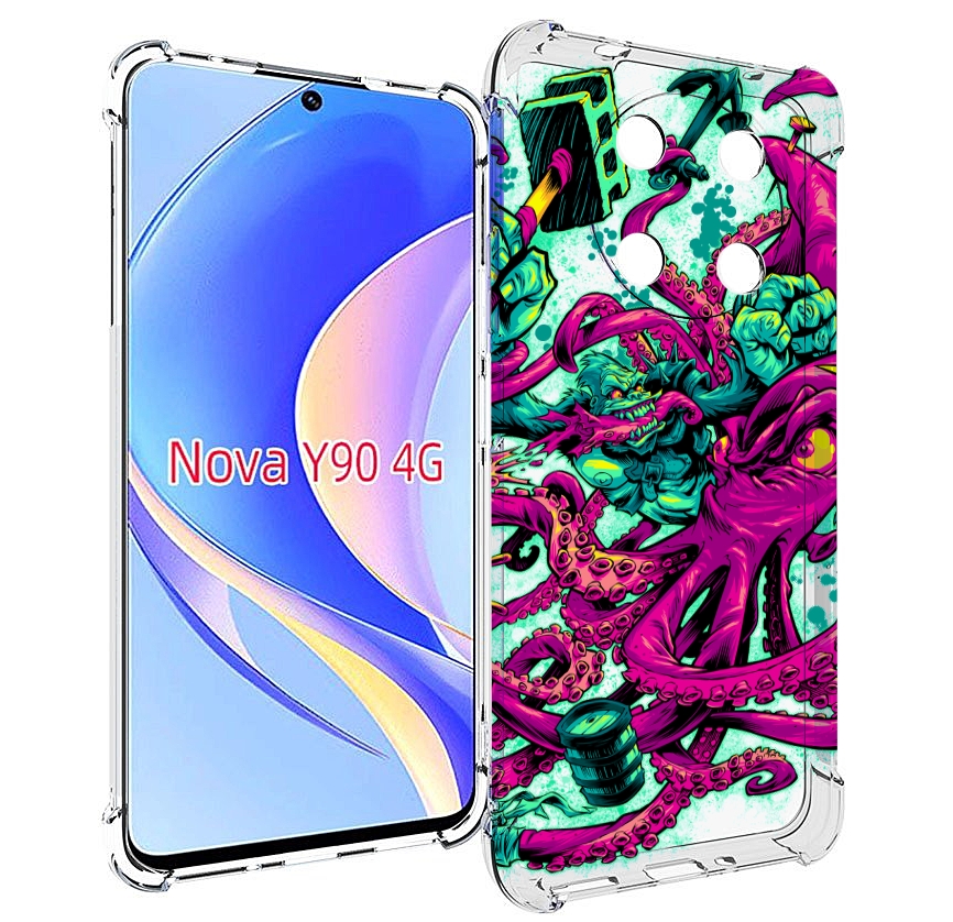 

Чехол MyPads фиолетовый кракен для Huawei Nova Y90 (CTR-LX1) / Enjoy 50 Pro, Tocco