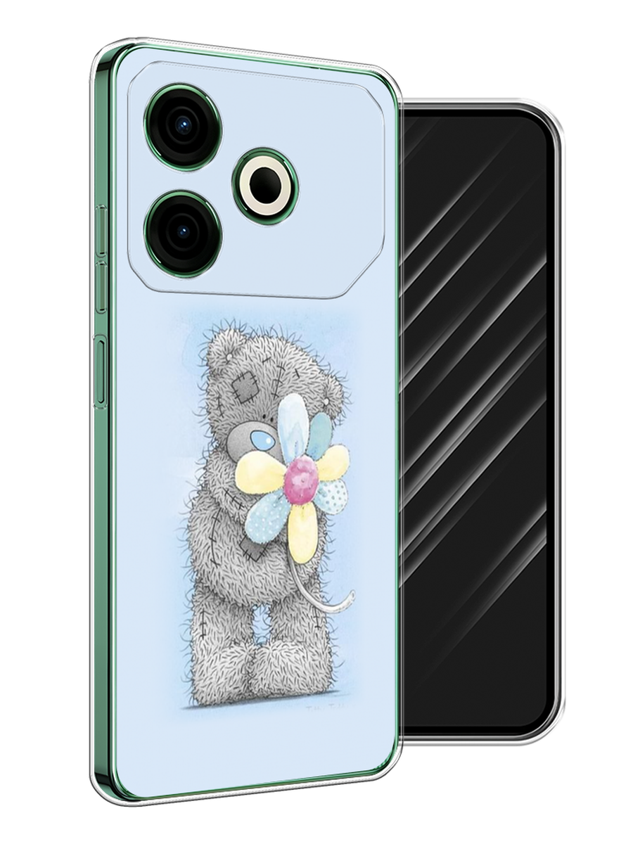 

Чехол Awog на Tecno Pova 6 Neo "Me to you с ромашкой", Голубой;серый;желтый, 309050-1