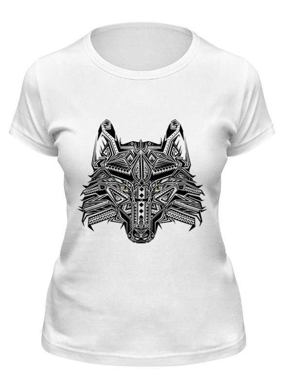 

Футболка женская Printio Волк ( wolf ) белая 2XL, Белый, Волк ( wolf )
