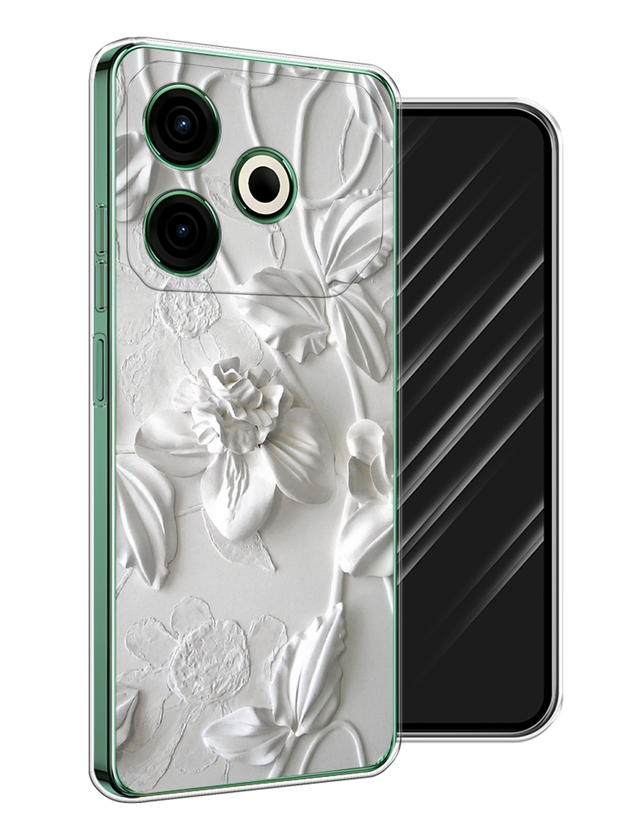 

Чехол Awog на Tecno Pova 6 Neo "Гипсовые цветы", Бежевый;коричневый;серый, 309050-1