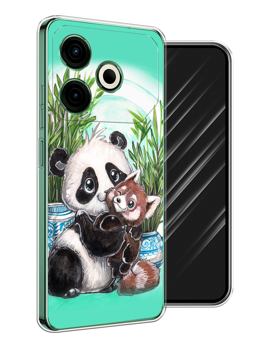 

Чехол Awog на Tecno Pova 6 Neo "Друзья зверята", Бирюзовый;белый;черный, 309050-1