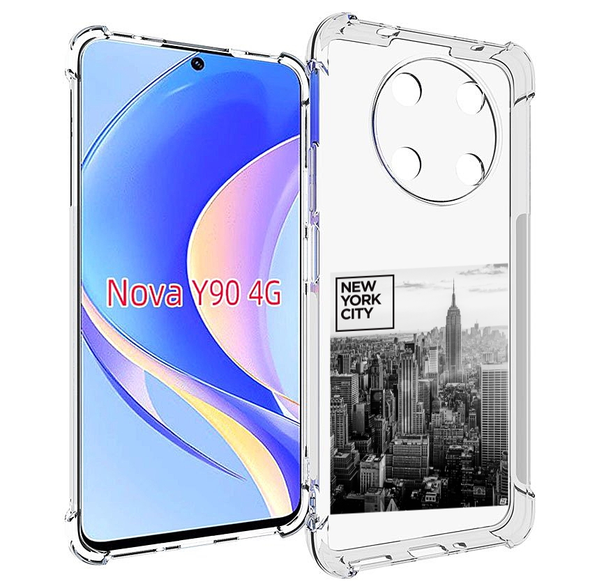 

Чехол MyPads черно белый Нью-Йорк для Huawei Nova Y90 (CTR-LX1) / Enjoy 50 Pro, Tocco