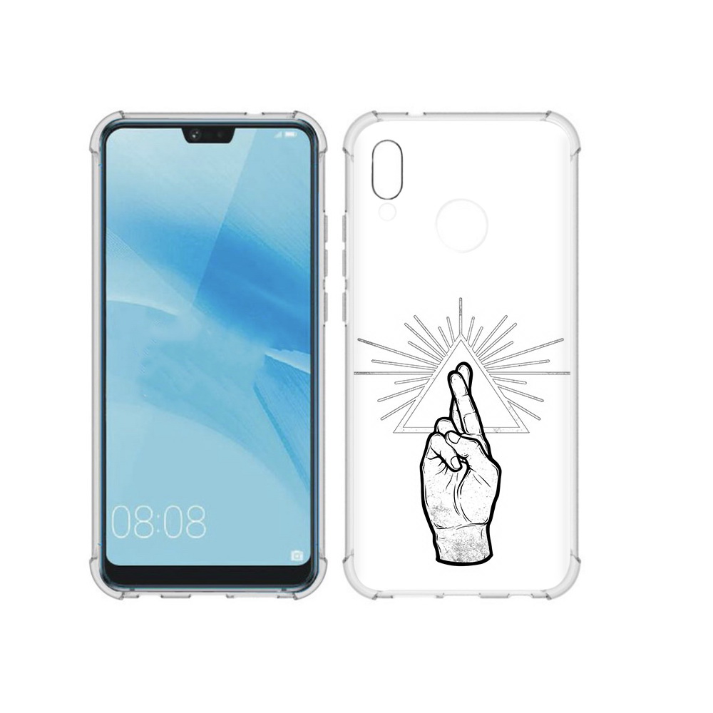 

Чехол MyPads Tocco для Huawei P20 Lite черно белая рука (PT130405.51.681), Прозрачный, Tocco