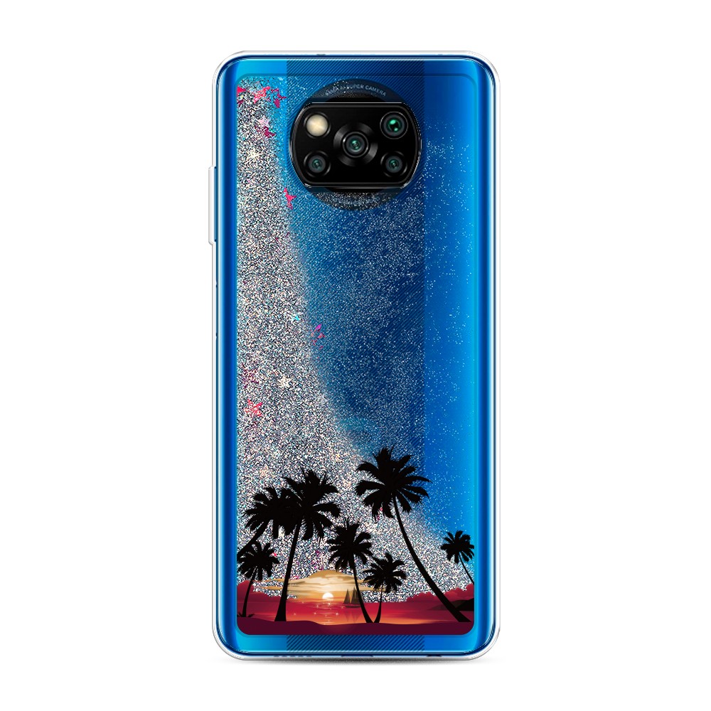

Чехол Awog на Poco X3/X3 Pro "Закат и пальмы", Разноцветный, 39291-1