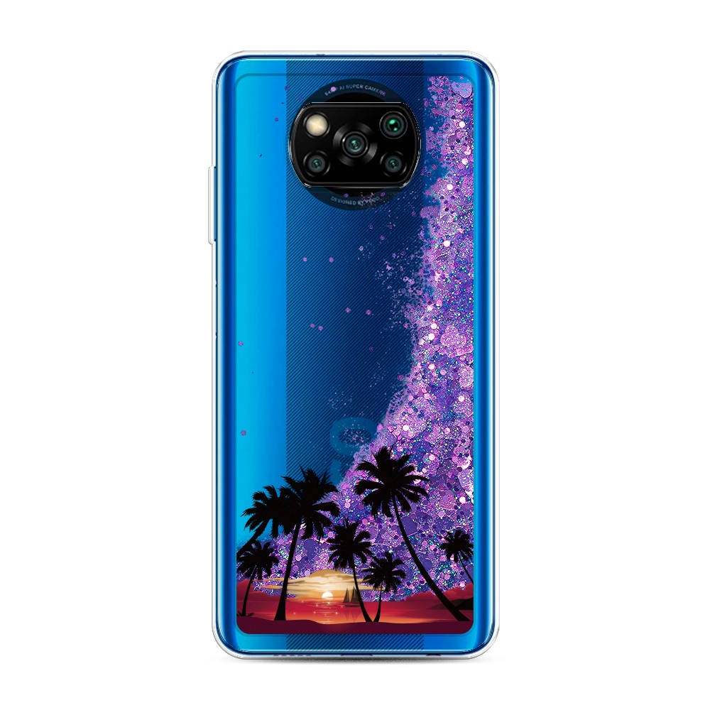 

Чехол Awog на Poco X3/X3 Pro "Закат и пальмы", Разноцветный, 39292-1